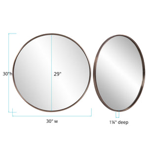 Copenhagen Round Brass Mirror 30"